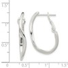 Black Bow Jewelry Abstract Wave Hoops in Sterling Silver - 30mm (1-1/8 in) - 4 of 4