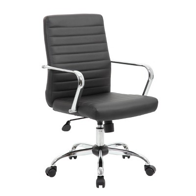 Task Chair With Fixed Arms Black - Boss Office Products: Upholstered ...