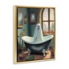 Stupell Industries Ghost Bathing in Tub Floating Frame Canvas Art - 2 of 4