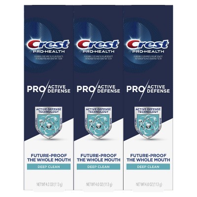 Crest Pro-Health Pro|Active Defense Deep Clean Toothpaste - 3pk/4.0oz