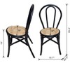 VYNXARIA Set of 2, 15.5*20.5*35.5" Black Rattan Dining Chair - 2 of 4