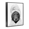 Stupell Industries Bear Hair Towel Funny Animal, 16" x 20" - 3 of 4