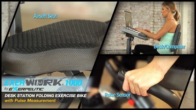 Exerpeutic workfit 1000 desk best sale station folding exercise bike