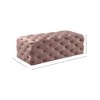 Meridian Furniture,Casey Velvet Ottoman/Bench - 3 of 4