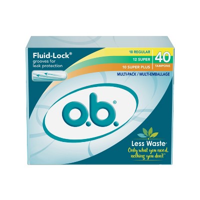 O.b. Non-applicator Ultra Absorbency Tampons - Unscented - 40ct : Target