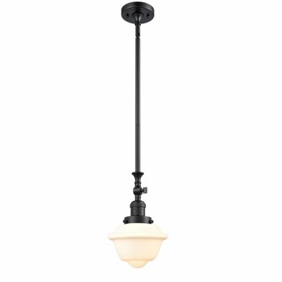 Oxford - 1 Light Stem Hung Tiltable Mini Pendant In Traditional Style-12 Inches Tall and 7.5 Inches Wide