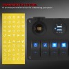 Itopfox 6 Gang Marine Rocker Switch Panel Waterproof 12V with Blue LED, USB Port, Cigarette Lighter & Voltmeter for Boats, Cars, RVs, UTVs - 4 of 4