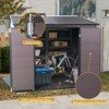 8 x 6 ft Resin Outdoor Storage Shed Waterproof Shed with Floor & Two Windows & Lockable Door, Tool Shed for Garden, Patio, Backyard,Gray - 2 of 4