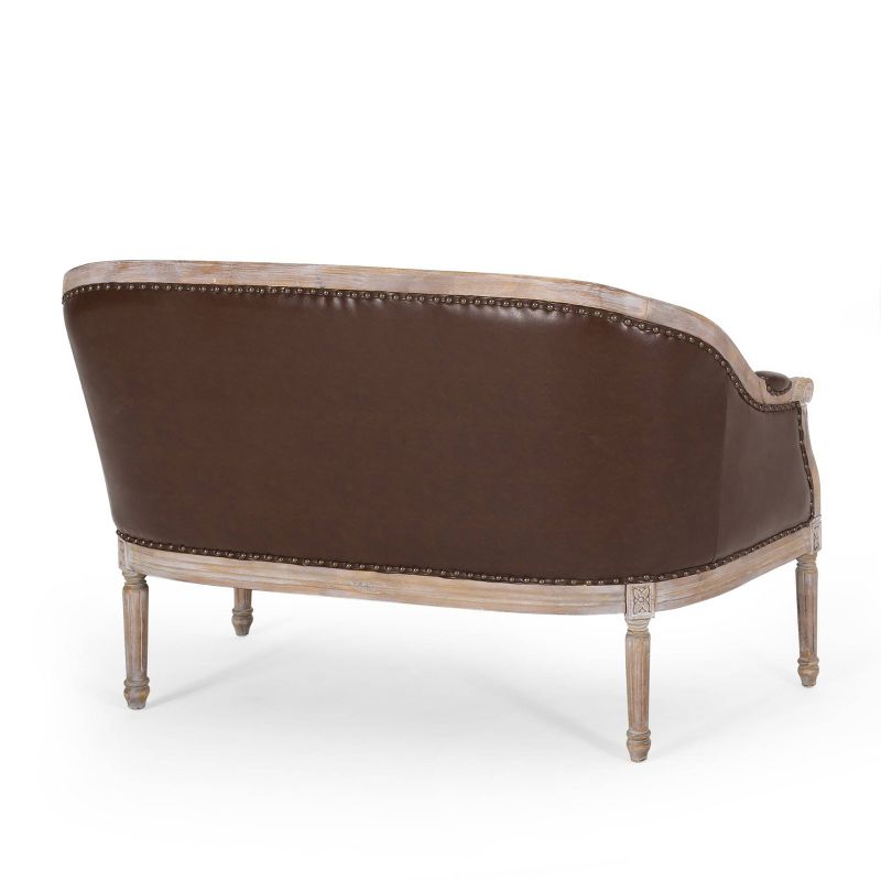 Faye Traditional Tufted Upholstered Loveseat - Christopher Knight Home, 4 of 12