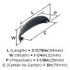 Amerock Ravino 3 inch Cup Pull for Cabinets, Drawers, and Furniture - 4 of 4
