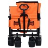 Kumasinova Convertible Folding Wagon Cart with Bench Seat &Storage,Heavy-Duty Utility Wagon with 180L Cargo Space for Beach,Camping,Garden,Sports - 4 of 4