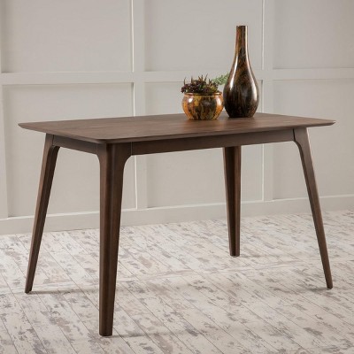 47" Mid-Century Modern Dining Table with Solid Wood Legs,Rectangular Kitchen Table for 4-Baofuwish