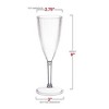 Smarty Had A Party 8 oz. Clear Stripe Round Disposable Plastic Champagne Flutes (48 Champagne Flutes) - 3 of 4