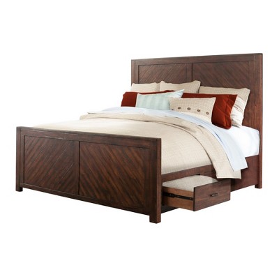 Dex Queen Walnut Brown Platform Storage 3PC Bedroom Set