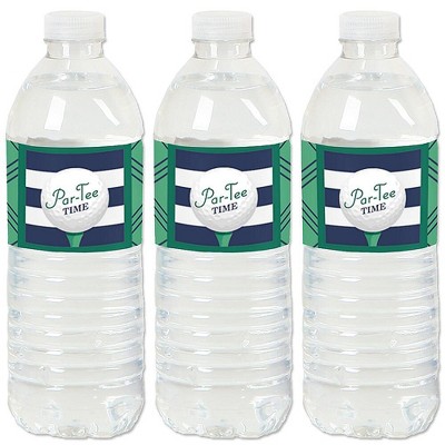 Big Dot of Happiness Par-Tee Time - Golf - Birthday or Retirement Party Water Bottle Sticker Labels - Set of 20