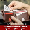 Mens RFID Blocking Bifold Wallet Soft Genuine Leather Brown Western | Secure and Durable Extra Capacity Billfold - 4 of 4