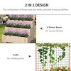 Chic Crate - 3-Tier Vertical Garden Bed with Trellis & Wheels - 53" Tall Raised Planter with Storage Shelf for Herbs/Flowers/Veggies - Cedar Wood - 4 of 4