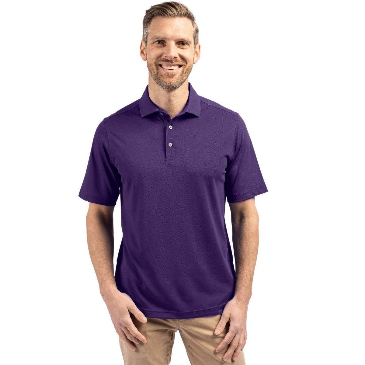 Cutter & Buck Virtue Eco Pique Recycled Mens Big and Tall Polo Shirt - thumbnail 3