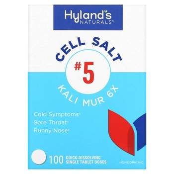 Hyland's Naturals Cell Salt #5, Kali Mur 6X, 100 Quick-Dissolving Single Tablet