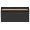 vidaXL Storage Bench Black 39.4"x19.7"x20.5" Poly Rattan and Acacia Wood - 4 of 4