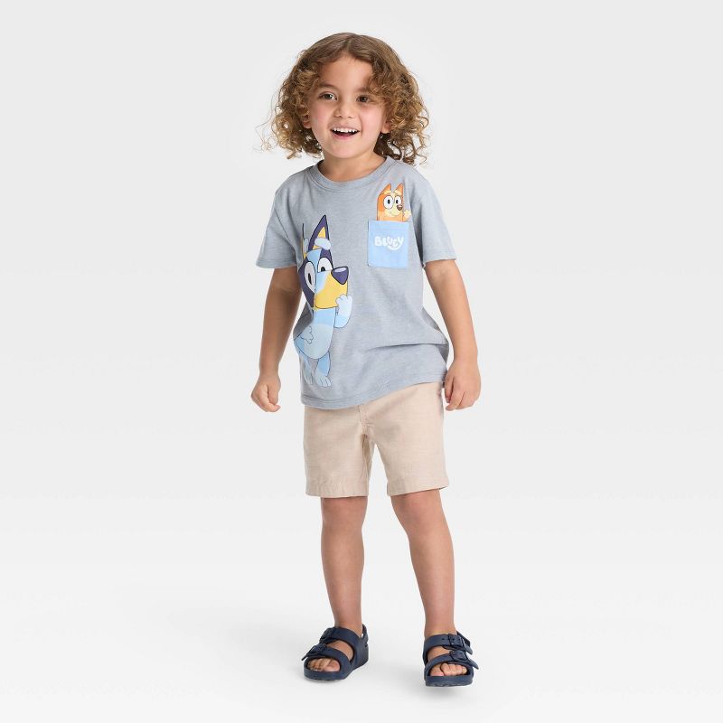 Toddler Boys&#39; Bluey Short Sleeve T-Shirt - Gray, 3 of 4