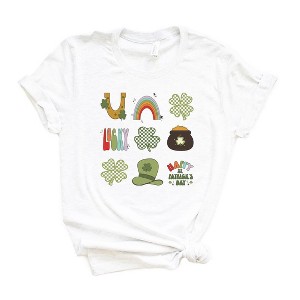 Simply Sage Market Women's St. Patrick's Icons Chart Short Sleeve Graphic Tee - 1 of 3