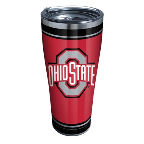 Ohio State Athletic Logo - Red 30oz Beverage Tumbler with Lid