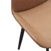 DSVIMOY Accent Chair Modern Upholstered Chair Set of 2 with Metal Legs for Kitchen and Dining, Brown, 28"*22"*17" - 4 of 4