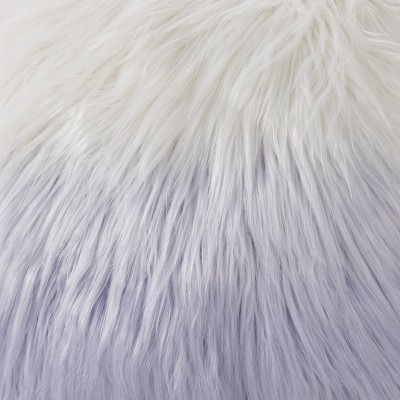 Teen Luxe Ombre Long Hair Throw Pillow White/Purple - Makers Collective_0