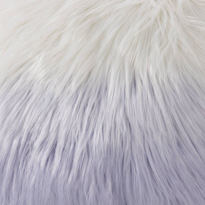 Teen Luxe Ombre Long Hair Throw Pillow White/Purple - Makers Collective, 3 of 5