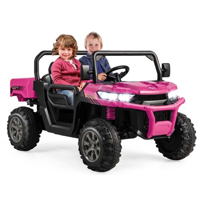 Infans 12V 2 Seater Ride On UTV Dump Truck Remote w/ Electric Dump Bed & Shovel