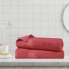 Modern Solid Classic Premium Luxury Cotton 2 Piece Bath Sheet Towel Set by Blue Nile Mills - 2 of 4