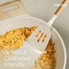 Itopfox 10-Piece Silicone Cooking Utensil Set with Wood Handles, BPA-Free Spatulas & Spoons for Nonstick Cookware, Heat-Resistant (Cream White) - 3 of 4