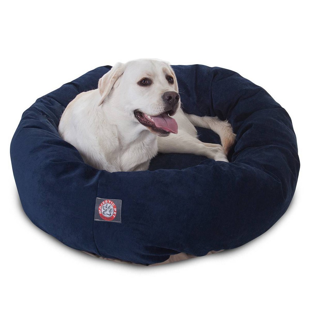 Photos - Bed & Furniture Majestic Pet Villa Bagel Dog Bed - Navy Blue - Large - L 