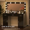 Infurnic Makeup Vanity Tables Set with Lights in Openable Mirror, Drawers and Cabinets and Shelves, for Bedroom, Black, 47.24"*15.75"*53.15" - 4 of 4