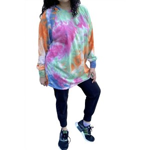 Women's Tie Dye Raglan Tunic - Ellis - 1 of 2