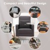 Faux-Shearling Accent Chair with Pillow, Modern Comfy Armchair with Ergonomic Backrest and Padded Armrests - 4 of 4