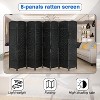 FDW Elegant Room Divider Woven Screen Divider 4/6/8 Panel 6ft Indoor Wall Divider Folding Privacy Screen with Natural Fibers - 4 of 4