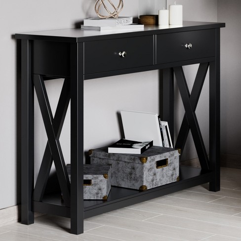 black leg console table