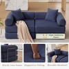 Modular Corduroy Sofa Bed for Apartment with Folding Mattress, Removable Armrests, and No Assembly Required - 2 of 4