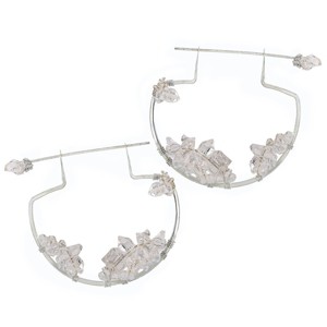 Herkimer Diamond Cluster Hoop Earrings by Lotus Stone Jewelry - 1 of 4