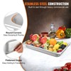 VEVOR 6 Pack Steam Table Pans 20.9 x 12.8 x 2.6 Inch Deep Steam Table Pan Full Size 8.5L Deep Food Container Stainless Steel Oven Tray, Silver - 4 of 4