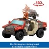 Jurassic World Rebirth Launch ‘N Battle Vehicle with 1 Human & 1 Raptor Figure, Turret & Projectiles - 4 of 4