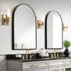PexFix 36" x 24" Black Modern Wall Mirror Aluminum Alloy Thin-Frame Arched Two-way Bathroom Hanging Mirror For Over Sink Entryway Bedroom Vanity - 2 of 4