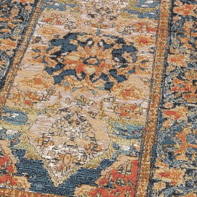 navy blue and rust red