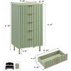 5 Drawers Dresser for Bedroom, 48" Tall Fluted Wooden Dresser Organizer with Deep Drawers and Wide Top, Modern Chest of Drawers - 2 of 4
