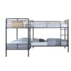119"Quadruple Twin Bunk Bed Cordelia Loft and Bunk Bed Sandy Black, Dark Bronze Hand-Brushed Finish - Acme Furniture: Metal Frame - 3 of 4