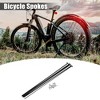 Unique Bargains 14G J Bend Bike Bicycle Spokes with Nipples Steel Black 12 Pcs - 2 of 4