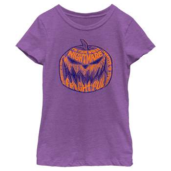 Girl's The Nightmare Before Christmas Pumpkin King Script T-Shirt