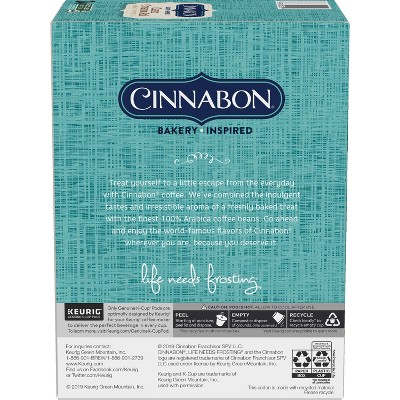 24ct Cinnabon Classic Cinnamon Roll Keurig K-Cup Coffee Pods Flavored Coffee Light Roast